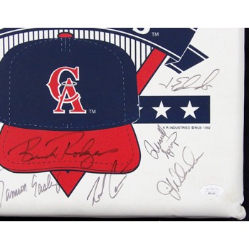 California Angels 1992 Team Signed Padded Seat Cushion JSA Authenticated