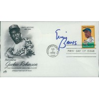 Ernie Banks Signed Honoring Jackie Robinson First Day Issue Cachet JSA Authentic