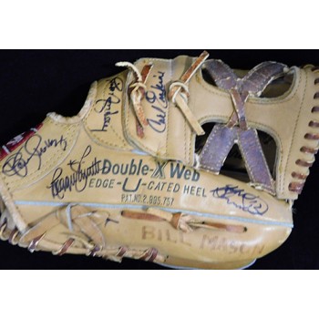 Baseball Stars Signed Baseball Glove by 20 JSA Authenticated Zimmer Yeager