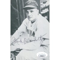 Frank Baumholtz Cincinnati Reds Signed 3.5x5.25 Cut Page Photo JSA Authenticated