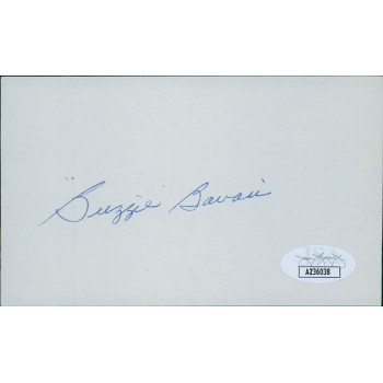 Buzzie Bavasi General Manager Signed 3x5 Index Card JSA Authenticated