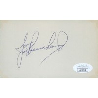 Jim Beauchamp St. Louis Cardinals Signed 3x5 Index Card JSA Authenticated