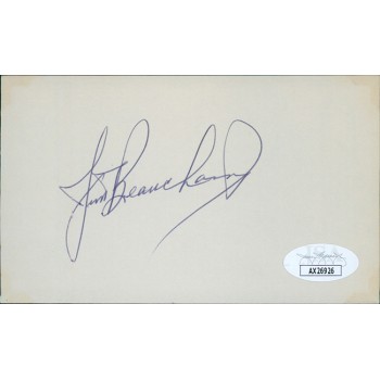 Jim Beauchamp St. Louis Cardinals Signed 3x5 Index Card JSA Authenticated