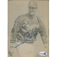 Tim Belcher Los Angeles Dodgers Signed 5.25x7.25 Cut Page JSA Authenticated Tim Belcher Los Angeles Dodgers Signed 5.25x7.25 Cut Page JSA Authenticated