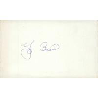 Yogi Berra New York Yankees Signed 3x5 Index Card JSA Authenticated