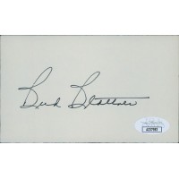 Bud Blattner New York Giants Signed 3x5 Index Card JSA Authenticated