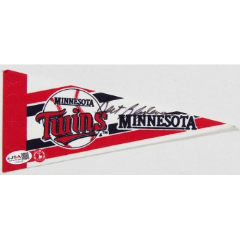 Bert Blyleven Minnesota Twins Signed Mini Pennant JSA Authenticated