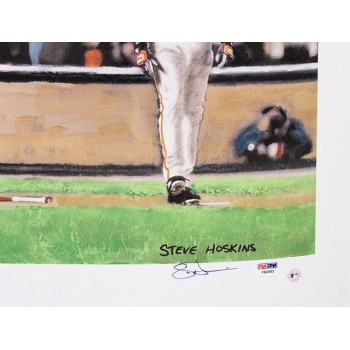 Barry Bonds San Francisco Giants Signed 19x35 500 Home Run Lithograph PSA Authen