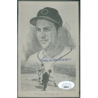 Lou Boudreau Cleveland Indians Signed 4x6 Cut Page Photo JSA Authenticated Lou Boudreau Cleveland Indians Signed 4x6 Cut Page Photo JSA Authenticated