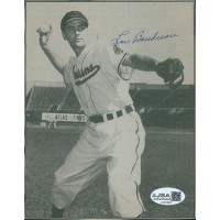 Lou Boudreau Cleveland Indians Signed 5x6 Cut Page Photo JSA Authenticated Lou Boudreau Cleveland Indians Signed 5x6 Cut Page Photo JSA Authenticated