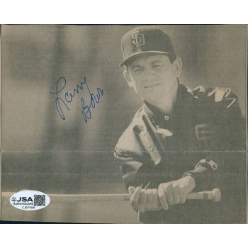 Larry Bowa San Diego Padres Signed 5x6 Cut Page Photo JSA Authenticated Larry Bowa San Diego Padres Signed 5x6 Cut Page Photo JSA Authenticated