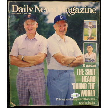 Ralph Branca Signed Daily News Magazine 9/28/1986 JSA Authenticated DMG
