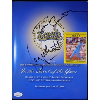 George Brett and Tommy Lasorda Signed Scouts Foundation Program JSA Authentic