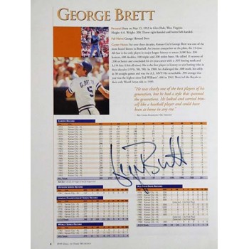 George Brett and Robin Yount Signed 1995 Hall of Fame Program JSA Authenticated