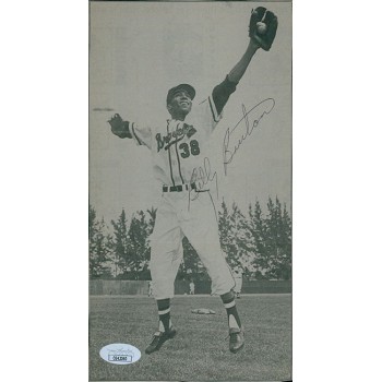 Billy Bruton Milwaukee Braves Signed 5x9 Cut Page Photo JSA Authenticated Billy Bruton Milwaukee Braves Signed 5x9 Cut Page Photo JSA Authenticated