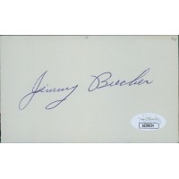 Jimmy Bucher Jim Brooklyn Dodgers Signed 3x5 Index Card JSA Authenticated