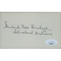 Garland Buckeye Cleveland Indians Signed 3x5 Index Card JSA Authenticated