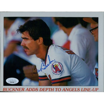 Bill Buckner California Angels Signed 6.25x8 Cut Page Photo JSA Authenticated