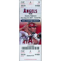 Ryan Budde Los Angeles Angels Signed Game Ticket JSA Authenticated