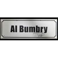 Al Bumbry Signed 7x20 Name Plate Convention Sign JSA Authenticated