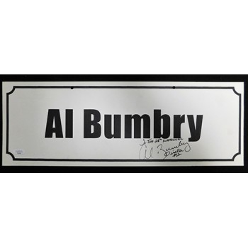 Al Bumbry Signed 7x20 Name Plate Convention Sign JSA Authenticated