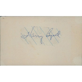 Harry Byrd Philadelphia Athletics Signed Cut On 3x5 Index Card JSA Authenticated Harry Byrd Philadelphia Athletics Signed Cut On 3x5 Index Card JSA Authenticated