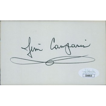 Jim Campanis Los Angeles Dodgers Signed 3x5 Index Card JSA Authenticated