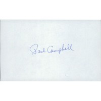 Paul Campbell Boston Red Sox Signed 3x5 Index Card PSA Authenticated