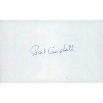 Paul Campbell Boston Red Sox Signed 3x5 Index Card PSA Authenticated