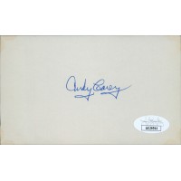 Andy Carey New York Yankees Signed 3x5 Index Card JSA Authenticated