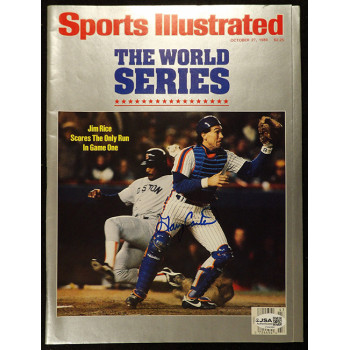 Gary Carter New York Mets Signed Sports Illustrated Magazine 1986 JSA Authentic