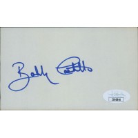 Bobby Castillo Los Angeles Dodgers Signed 3x5 Index Card JSA Authenticated