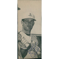 Danny Cater Oakland Athletics Signed 2x5 Cut Page Photo JSA Authenticated Danny Cater Oakland Athletics Signed 2x5 Cut Page Photo JSA Authenticated