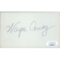 Wayne Causey Kansas City Athletics Signed 3x5 Index Card JSA Authenticated