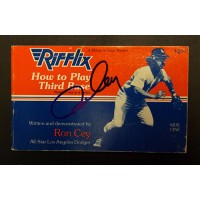 Ron Cey Signed Rifflix How To Play Third Base Flip Book JSA Authenticated