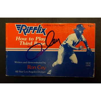 Ron Cey Signed Rifflix How To Play Third Base Flip Book JSA Authenticated