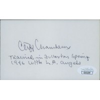 Cliff Chambers Pittsburgh Pirates Signed 3x5 Index Card JSA Authenticated