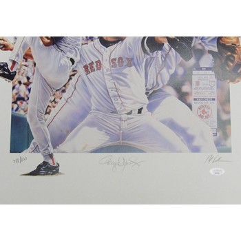 Roger Clemens Boston Red Sox Signed 22x28 Lithograph 788/821 JSA Authenticated