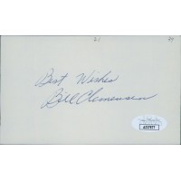 Bill Clemensen Pittsburgh Pirates Signed 3x5 Index Card JSA Authenticated