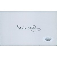 Eddie Collins Jr. Philadelphia Athletics Signed 3x5 Index Card JSA Authenticated