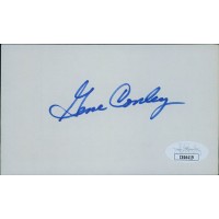 Gene Conley Milwaukee Braves Signed 3x5 Index Card JSA Authenticated