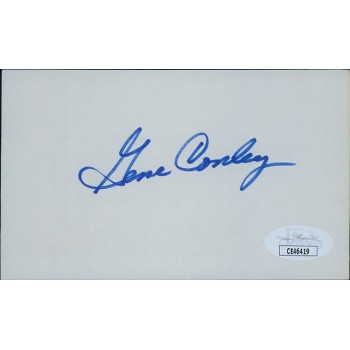 Gene Conley Milwaukee Braves Signed 3x5 Index Card JSA Authenticated
