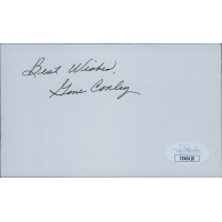 Gene Conley Milwaukee Braves Signed 3x5 Index Card JSA Authenticated