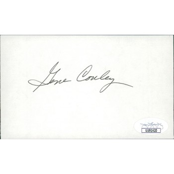 Gene Conley Milwaukee Braves Signed 3x5 Index Card JSA Authenticated