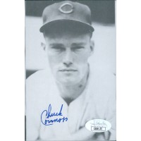 Chuck Connors Chicago Cubs Signed 3.5x5.25 Cut Page Photo JSA Authenticated