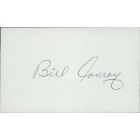 Bill Conroy Catcher Boston Red Sox Signed 3x5 Index Card PSA Authenticated