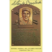 Stan Coveleski Signed Hall of Fame Cooperstown Plaque Postcard JSA Authenticated