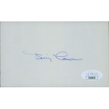 Billy Cowan California Angels Signed 3x5 Index Card JSA Authenticated