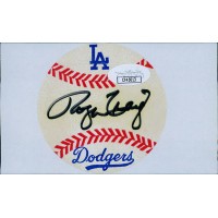 Roger Craig LA Dodgers Signed 3 inch Baseball Sticker On 3x5 Index Card JSA Auth Roger Craig LA Dodgers Signed 3 inch Baseball Sticker On 3x5 Index Card JSA Auth
