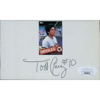 Todd Cruz Baltimore Orioles Signed 3x5 Index Card JSA Authenticated